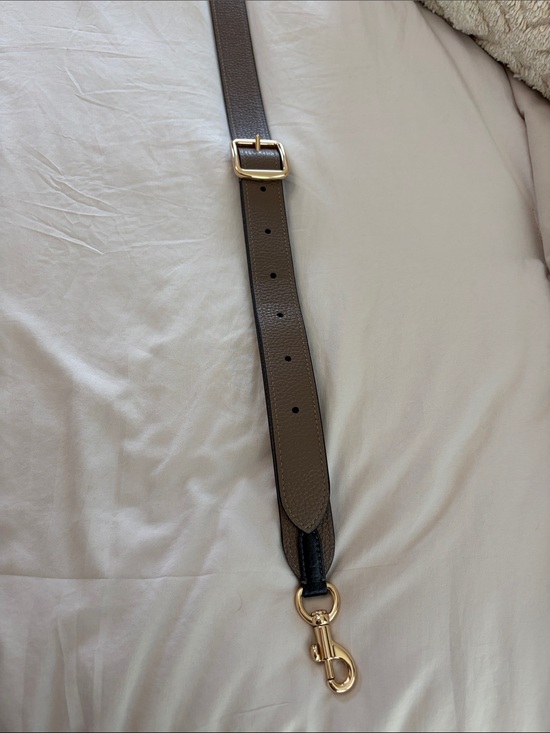 Coach Accessories - Reversible Coach Leather Adjustable Shoulder Strap  - Taupe and Black